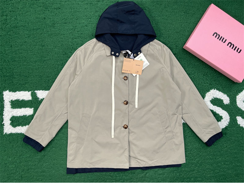 Miu Miu 미우미우 파나마 코튼 테크니컬 퐁제 블루종 자켓 레플리카 7번 이미지 - 의류 | 세미샵 레플리카 사이트