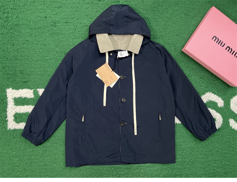 Miu Miu 미우미우 파나마 코튼 테크니컬 퐁제 블루종 자켓 레플리카 13번 이미지 - 의류 | 세미샵 레플리카 사이트