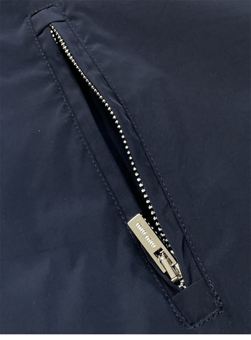 Miu Miu 미우미우 파나마 코튼 테크니컬 퐁제 블루종 자켓 레플리카 16번 이미지 - 의류 | 세미샵 레플리카 사이트