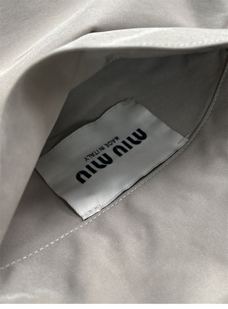 Miu Miu 미우미우 파나마 코튼 테크니컬 퐁제 블루종 자켓 레플리카 17번 이미지 - 의류 | 세미샵 레플리카 사이트