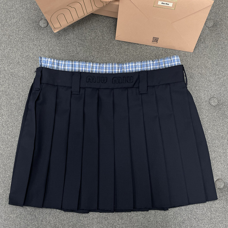 Miu Miu 미우미우 플리츠 바타비아 미니스커트 레플리카 1번 이미지 - 의류 | 세미샵 레플리카 사이트
