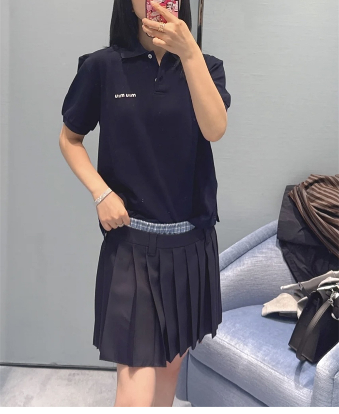 Miu Miu 미우미우 플리츠 바타비아 미니스커트 레플리카 3번 이미지 - 의류 | 세미샵 레플리카 사이트