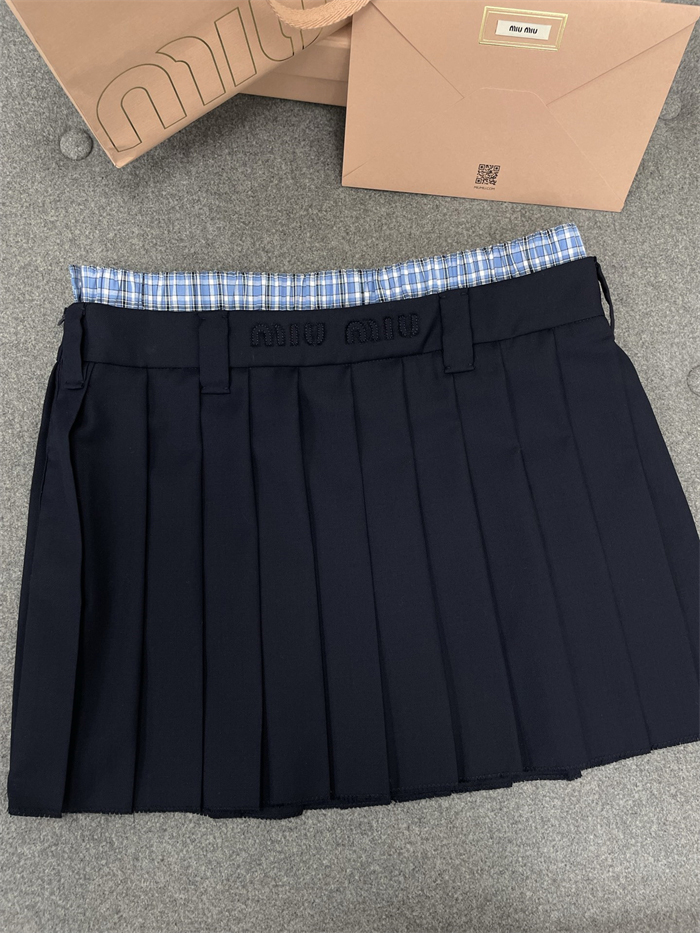 Miu Miu 미우미우 플리츠 바타비아 미니스커트 레플리카 6번 이미지 - 의류 | 세미샵 레플리카 사이트