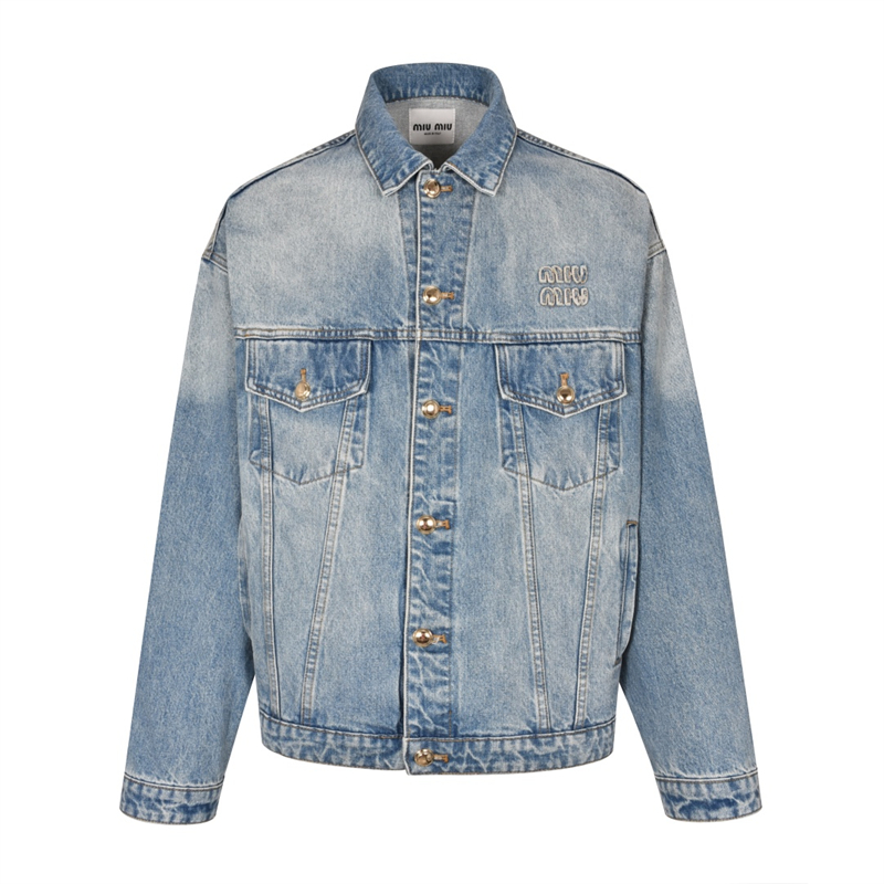 Miu Miu 미우미우 23FW 데님 블루종 자켓 레플리카 1번 이미지 - 의류 | 세미샵 레플리카 사이트