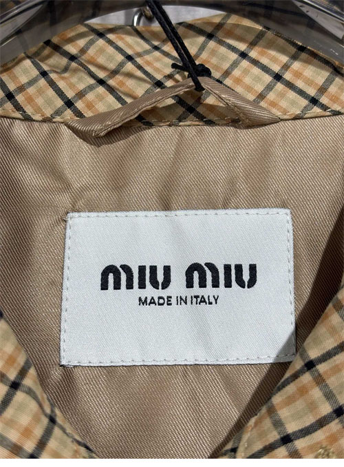 Miu Miu 미우미우 24SS 로고 체크 자켓 레플리카 24번 이미지 - 의류 | 세미샵 레플리카 사이트