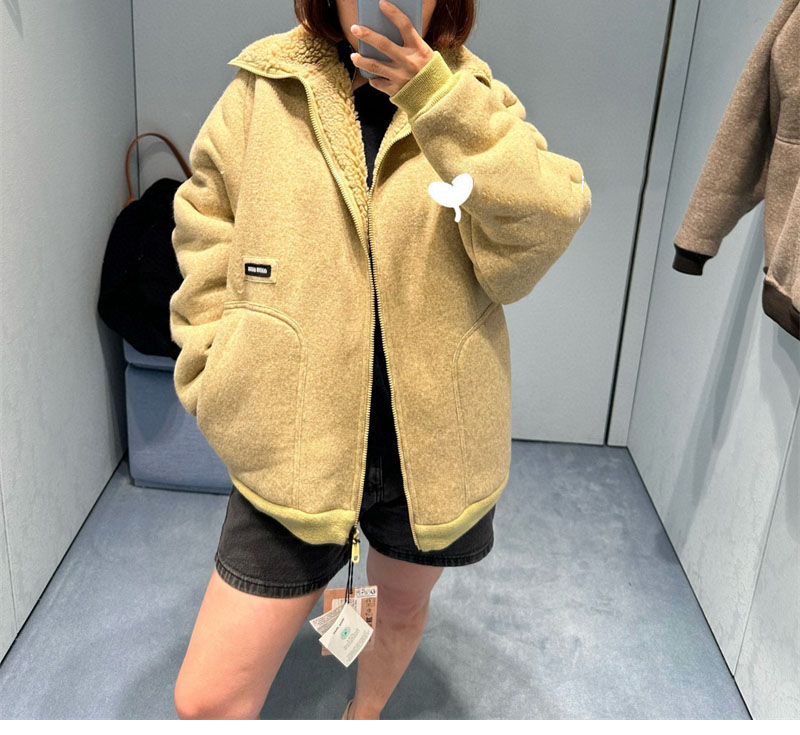 Miu Miu 미우미우 25FW 로고 플리스 블루종 자켓 레플리카 4번 이미지 - 의류 | 세미샵 레플리카 사이트