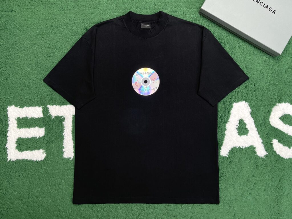 Balenciaga 발렌시아가 남자 TO MY LOVE 핏 블랙 미디엄 티셔츠 레플리카 2번 이미지 - 의류 | 세미샵 레플리카 사이트