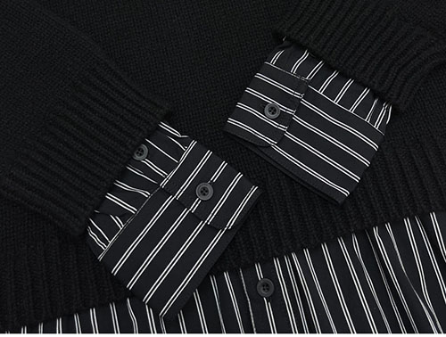 Balenciaga 발렌시아가 레이어드 셔츠 V 넥 스웨터 2컬러 레플리카 4번 이미지 - 의류 | 세미샵 레플리카 사이트