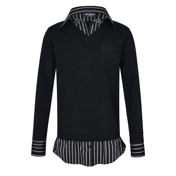Balenciaga 발렌시아가 레이어드 V넥 셔츠 스웨터 레플리카 10번 이미지 - 의류 | 세미샵 레플리카 사이트