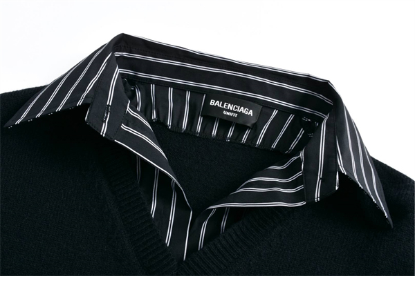 Balenciaga 발렌시아가 레이어드 V넥 셔츠 스웨터 레플리카 11번 이미지 - 의류 | 세미샵 레플리카 사이트