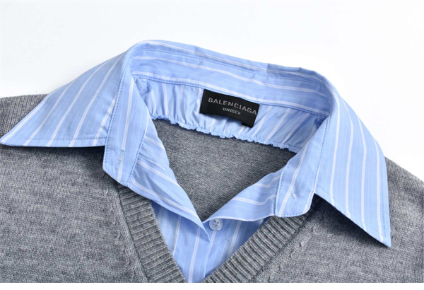 Balenciaga 발렌시아가 레이어드 V넥 셔츠 스웨터 레플리카 21번 이미지 - 의류 | 세미샵 레플리카 사이트