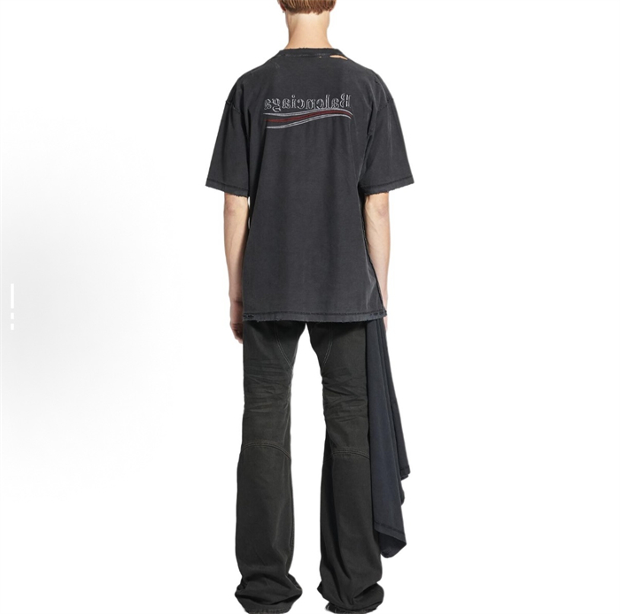 Balenciaga 발렌시아가 웨이브로고 폴리티컬 캠페인 인사이드 아웃 반팔 티셔츠 레플리카 3번 이미지 - 의류 | 세미샵 레플리카 사이트