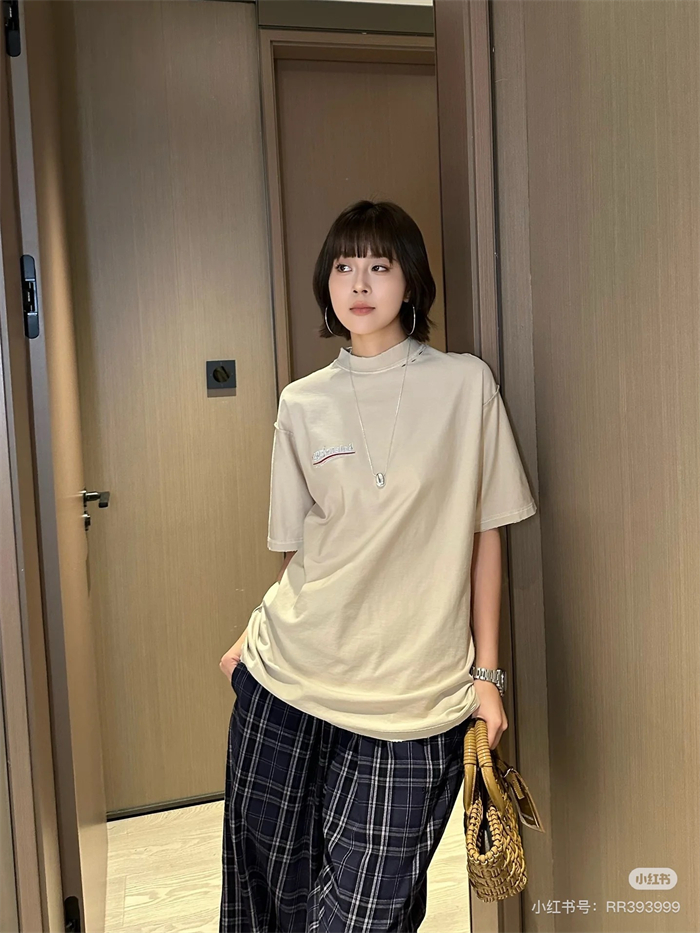 Balenciaga 발렌시아가 웨이브로고 폴리티컬 캠페인 인사이드 아웃 반팔 티셔츠 레플리카 5번 이미지 - 의류 | 세미샵 레플리카 사이트