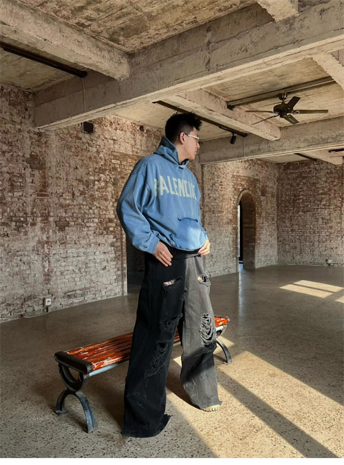 Balenciaga 발렌시아가 테이프 타입 립드 포켓 오버사이즈 후드 3컬러 레플리카 5번 이미지 - 의류 | 세미샵 레플리카 사이트