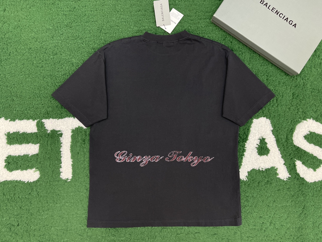 Balenciaga 발렌시아가 파리 리버티 문 미디엄 핏 반팔 티셔츠 “2COLOR” 레플리카 9번 이미지 - 의류 | 세미샵 레플리카 사이트