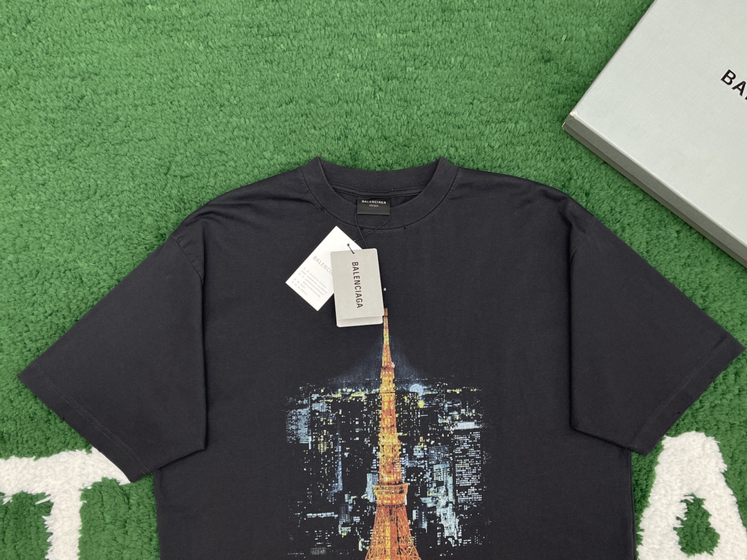 Balenciaga 발렌시아가 파리 리버티 문 미디엄 핏 반팔 티셔츠 “2COLOR” 레플리카 10번 이미지 - 의류 | 세미샵 레플리카 사이트