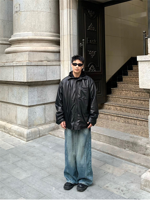 Balenciaga 발렌시아가 패디드 레더 오버 셔츠 자켓 레플리카 4번 이미지 - 의류 | 세미샵 레플리카 사이트