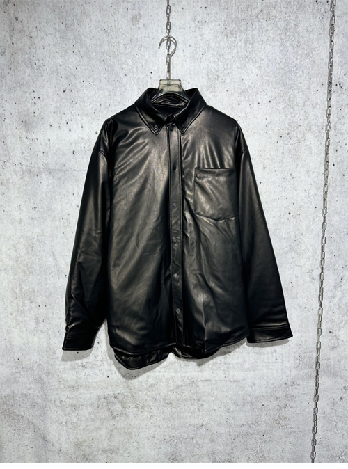 Balenciaga 발렌시아가 패디드 레더 오버 셔츠 자켓 레플리카 7번 이미지 - 의류 | 세미샵 레플리카 사이트