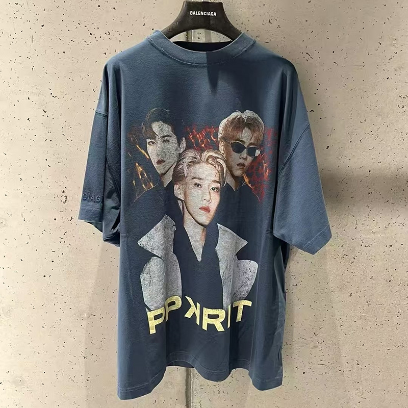 발렌시아가 발렌시아가 피피 끄릿 오버사이즈 반팔 티셔츠 레플리카 4번 이미지 - 의류 | 세미샵 레플리카 사이트