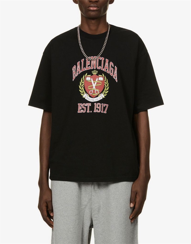 발렌시아가 발렌시아가 1917 컬리지 프린트 반팔 티셔츠 레플리카 3번 이미지 - 의류 | 세미샵 레플리카 사이트