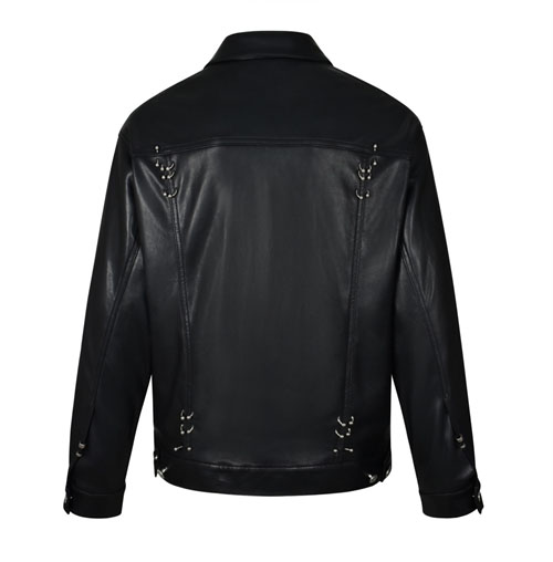 Balenciaga 발렌시아가 24FW 메탈 피어스드 가죽 자켓 레플리카 6번 이미지 - 의류 | 세미샵 레플리카 사이트