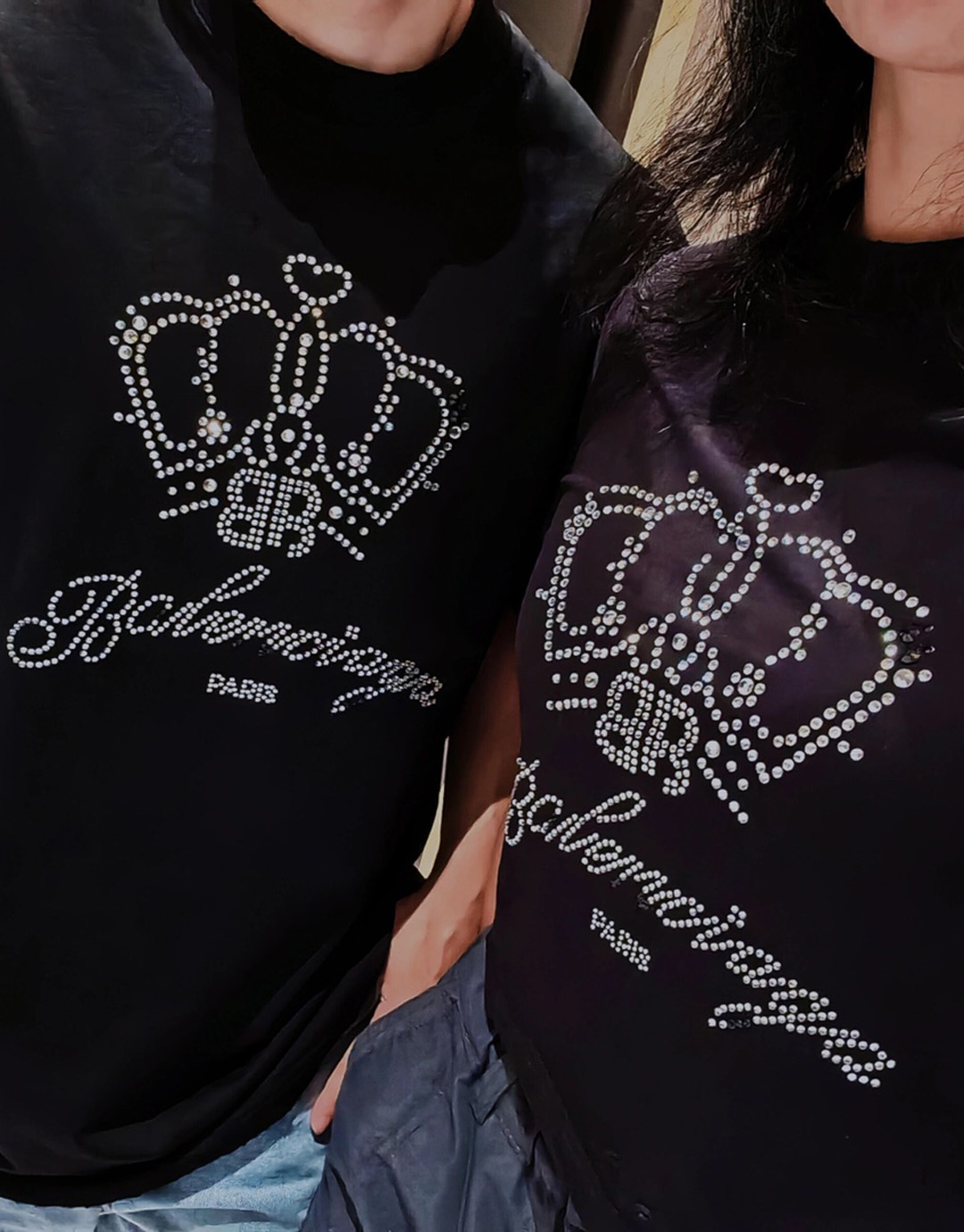 Balenciaga 발렌시아가 BB 모텔 미디엄 핏 반팔 티셔츠 블랙 레플리카 6번 이미지 - 의류 | 세미샵 레플리카 사이트