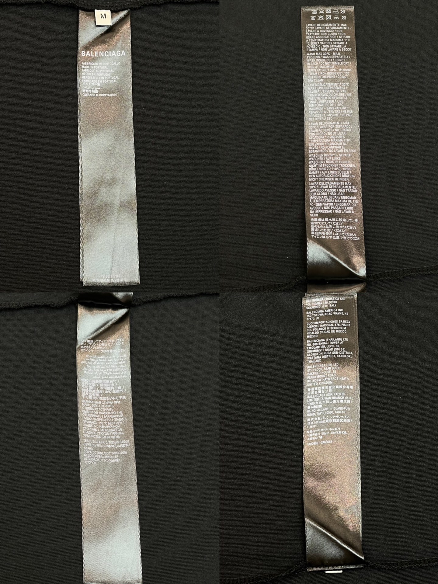 Balenciaga 발렌시아가 BB 모텔 미디엄 핏 반팔 티셔츠 블랙 레플리카 16번 이미지 - 의류 | 세미샵 레플리카 사이트