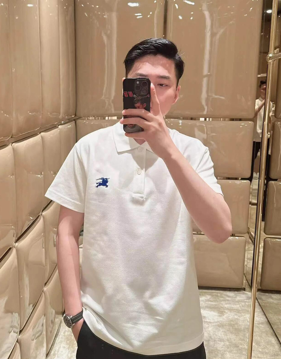 Burberry 버버리 블루 나이트 디자인 자수 피케이 폴로 셔츠 “3COLOR” 레플리카 5번 이미지 - 의류 | 세미샵 레플리카 사이트