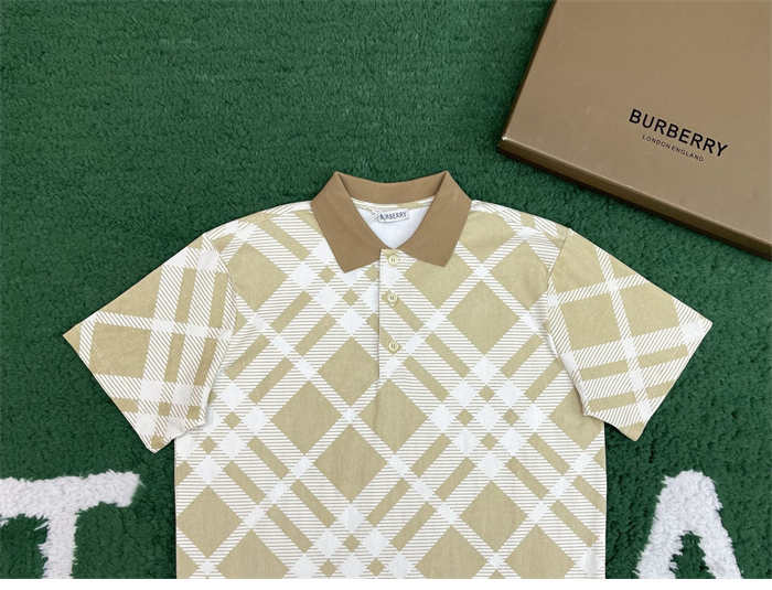 Burberry 버버리 체크 스트레치 코튼 블렌드 폴로셔츠 레플리카 16번 이미지 - 의류 | 세미샵 레플리카 사이트