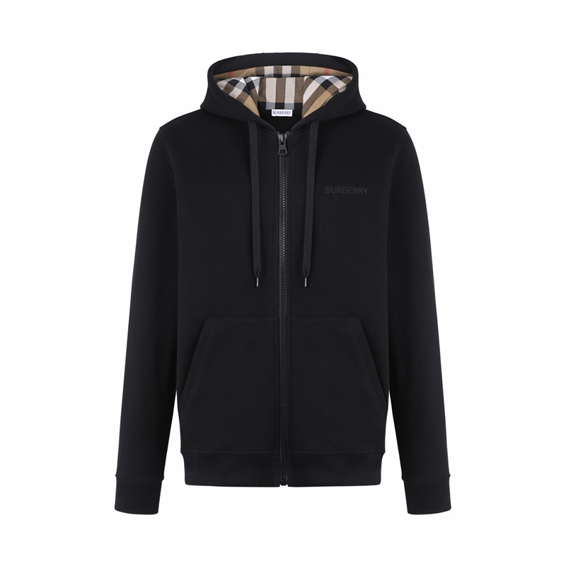 버버리 버버리 체크 코튼 블렌드 후드 집업 탑 레플리카 12번 이미지 - 의류 | 세미샵 레플리카 사이트