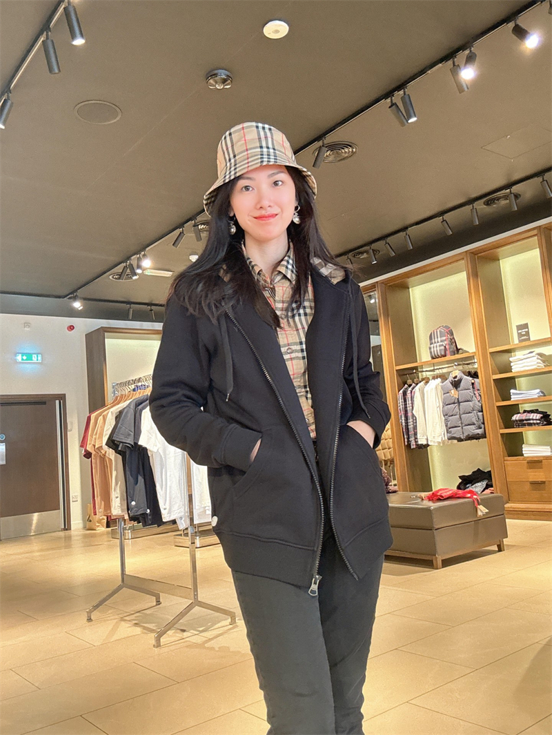 버버리 버버리 체크 코튼 블렌드 후드 집업 탑 레플리카 18번 이미지 - 의류 | 세미샵 레플리카 사이트