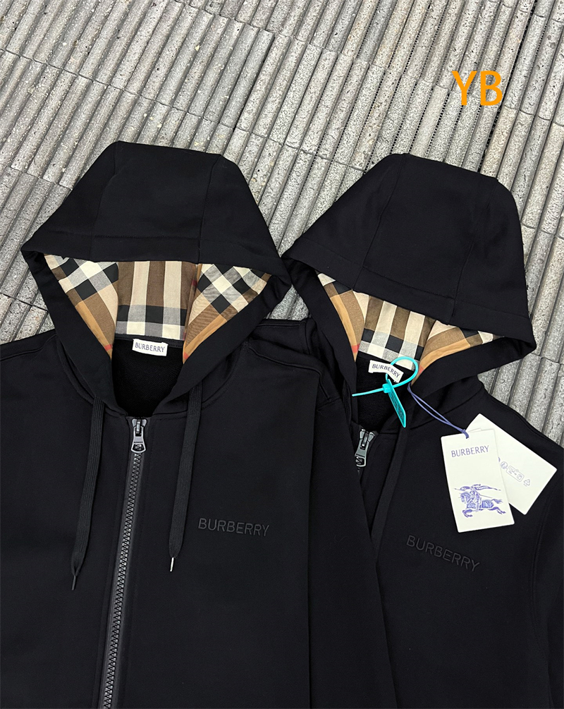 버버리 버버리 체크 코튼 블렌드 후드 집업 탑 레플리카 22번 이미지 - 의류 | 세미샵 레플리카 사이트