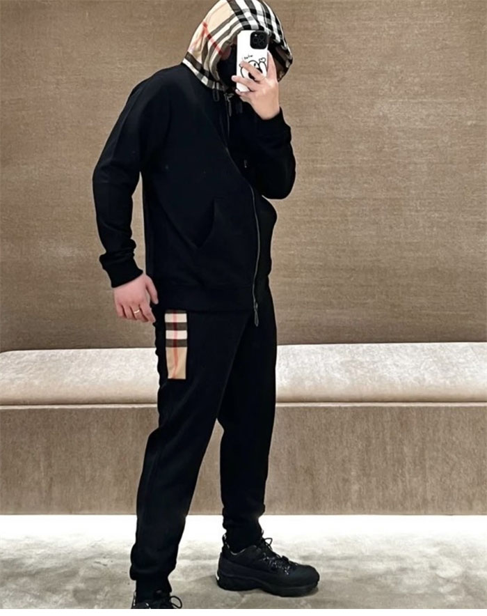 Burberry 버버리 체크 패널 코튼 조깅 팬츠 레플리카 5번 이미지 - 의류 | 세미샵 레플리카 사이트