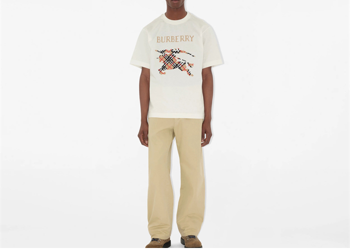 Burberry 버버리 크로스 스티치 EKD 코튼 반팔 티셔츠 레플리카 3번 이미지 - 의류 | 세미샵 레플리카 사이트