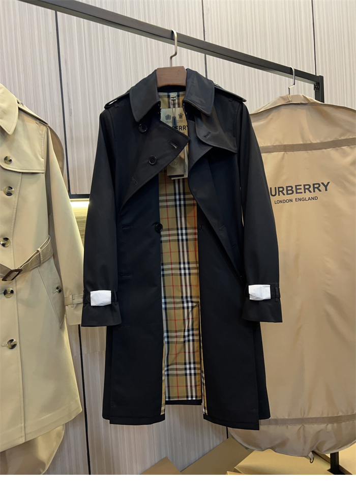 Burberry 버버리 해리티지 여성용 뉴 켄징턴 트렌치코트 블랙 레플리카 6번 이미지 - 의류 | 세미샵 레플리카 사이트