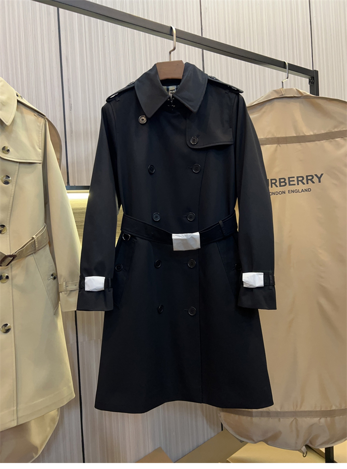 Burberry 버버리 해리티지 여성용 뉴 켄징턴 트렌치코트 블랙 레플리카 8번 이미지 - 의류 | 세미샵 레플리카 사이트