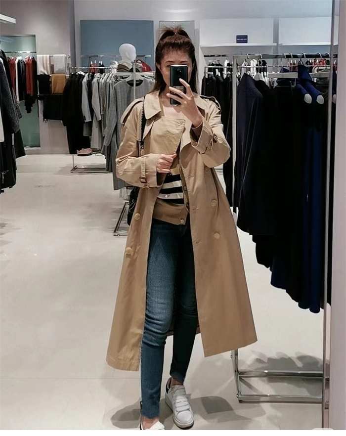 Burberry 버버리 해리티지 여성용 롱 뉴 웨스트민스터 트렌치 코트 베이지 레플리카 4번 이미지 - 의류 | 세미샵 레플리카 사이트