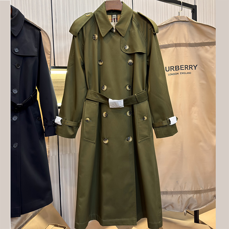 Burberry 버버리 해리티지 여성용 롱 뉴 웨스트민스터 트렌치 코트 카키 레플리카 1번 이미지 - 의류 | 세미샵 레플리카 사이트