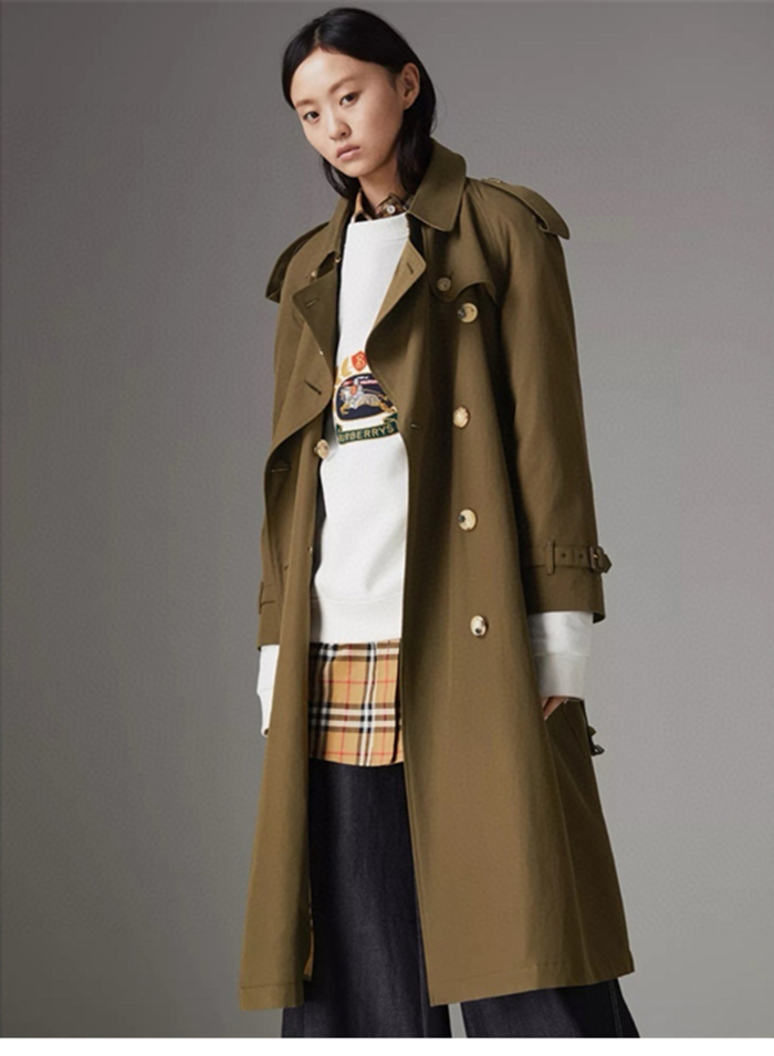 Burberry 버버리 해리티지 여성용 롱 뉴 웨스트민스터 트렌치 코트 카키 레플리카 3번 이미지 - 의류 | 세미샵 레플리카 사이트