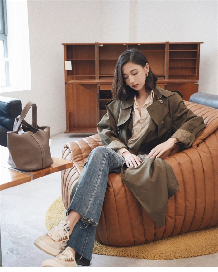 Burberry 버버리 해리티지 여성용 롱 뉴 웨스트민스터 트렌치 코트 카키 레플리카 5번 이미지 - 의류 | 세미샵 레플리카 사이트