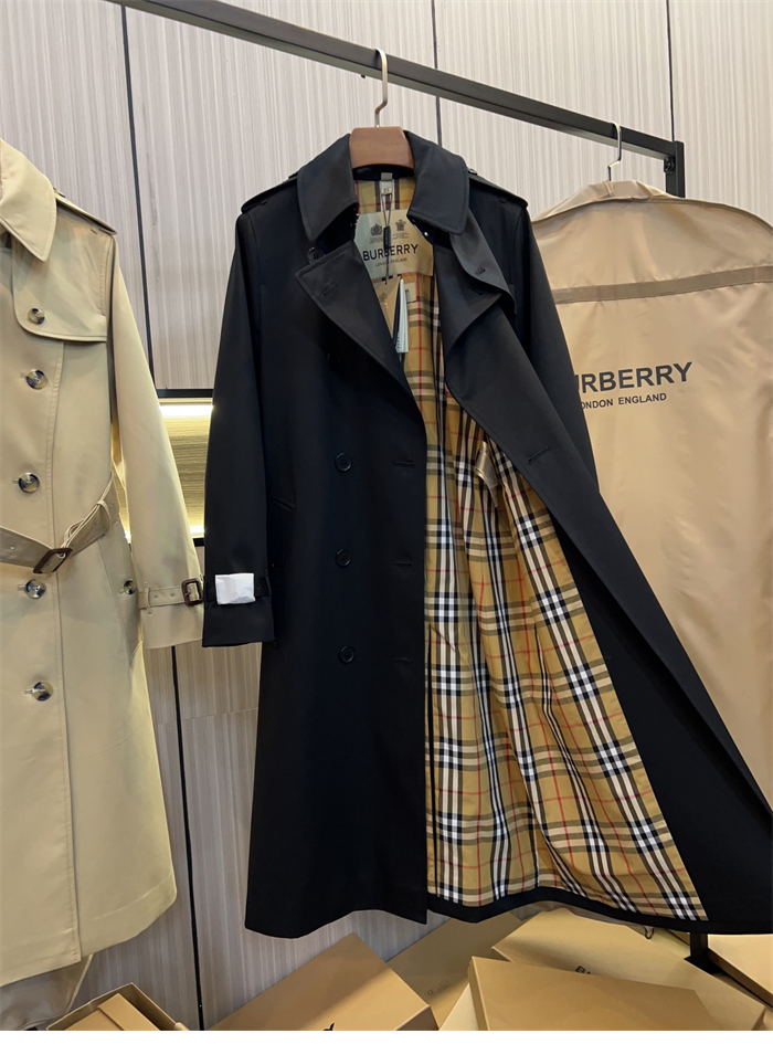 Burberry 버버리 해리티지 여성용 롱 뉴 켄징턴 블랙 레플리카 9번 이미지 - 의류 | 세미샵 레플리카 사이트