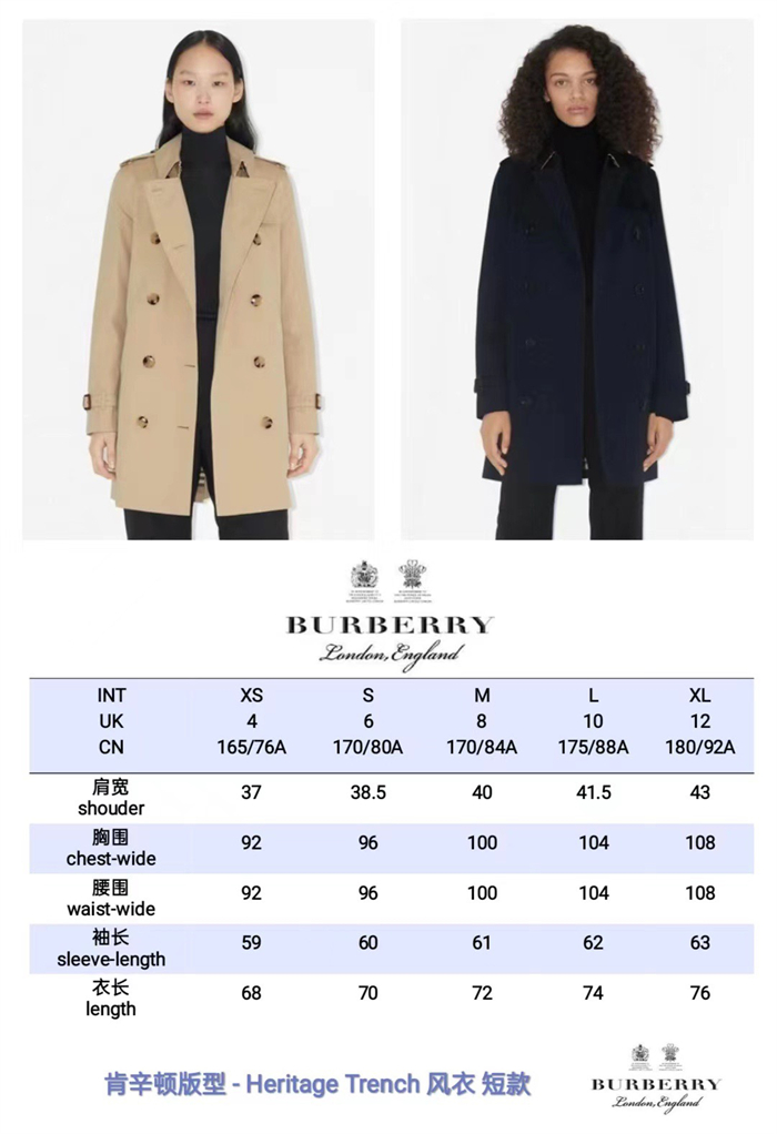 Burberry 버버리 해리티지 여성용 숏 켄징턴 트렌치코트 베이지 레플리카 2번 이미지 - 의류 | 세미샵 레플리카 사이트