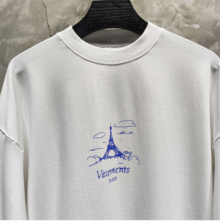 Vetements 베트멍 에펠탑 프린팅 오버사이즈 반팔 티셔츠 레플리카 4번 이미지 - 의류 | 세미샵 레플리카 사이트