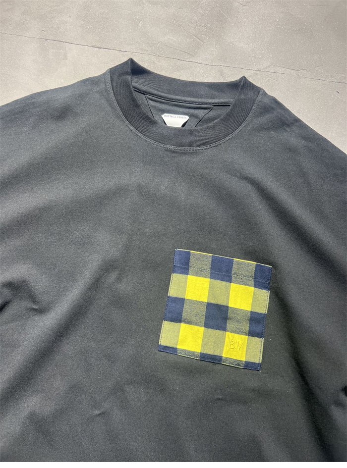 Bottega Veneta 보테가베네타 깅엄 포켓 소프트 코튼 반팔 티셔츠 레플리카 8번 이미지 - 의류 | 세미샵 레플리카 사이트