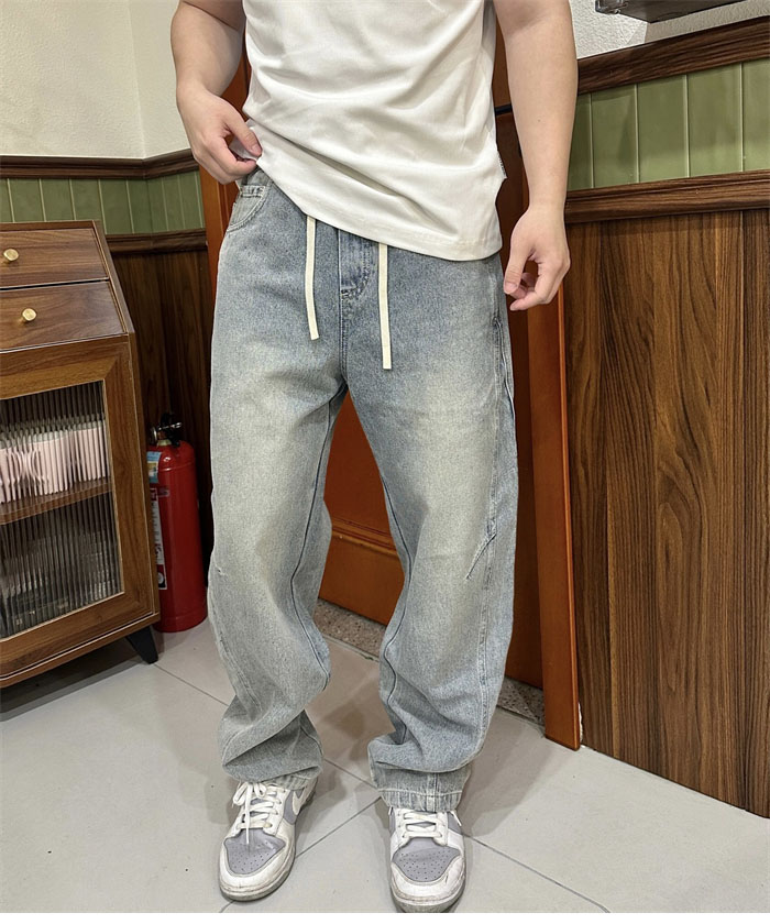 Bottega Veneta 보테가베네타 밴딩 와이드 데님 진 레플리카 3번 이미지 - 의류 | 세미샵 레플리카 사이트