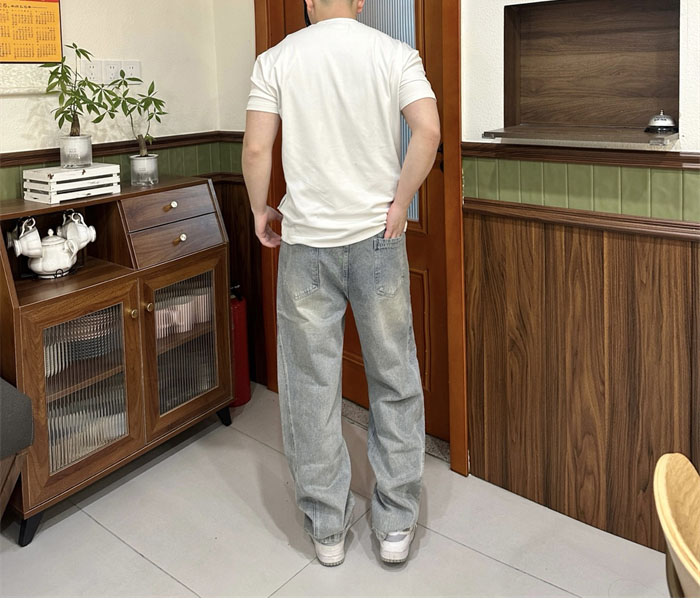 Bottega Veneta 보테가베네타 밴딩 와이드 데님 진 레플리카 4번 이미지 - 의류 | 세미샵 레플리카 사이트