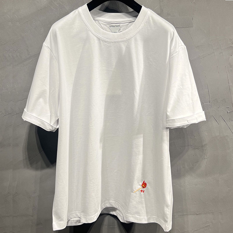 Bottega Veneta 보테가베네타 성냥 자수 파마 코튼 반팔 티셔츠 레플리카 1번 이미지 - 의류 | 세미샵 레플리카 사이트