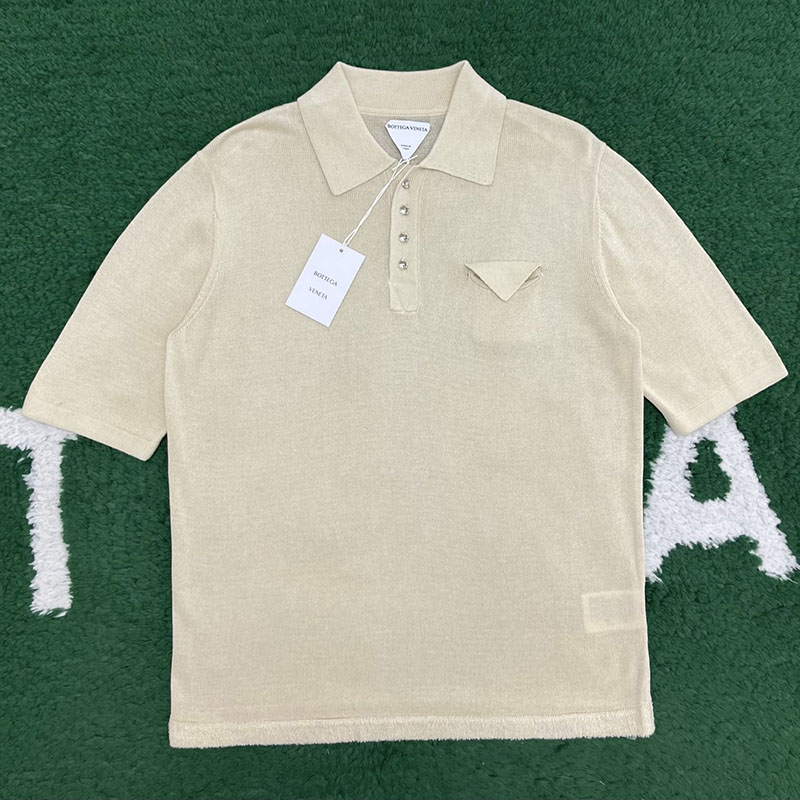 Bottega Veneta 보테가베네타 스트링슬림 라이트 린넨 폴로 셔츠 레플리카 1번 이미지 - 의류 | 세미샵 레플리카 사이트