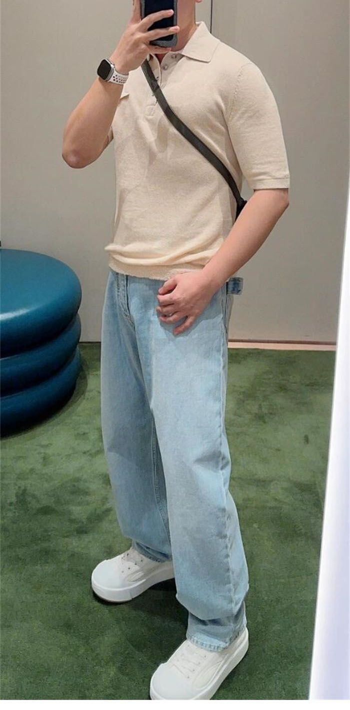 Bottega Veneta 보테가베네타 스트링슬림 라이트 린넨 폴로 셔츠 레플리카 3번 이미지 - 의류 | 세미샵 레플리카 사이트