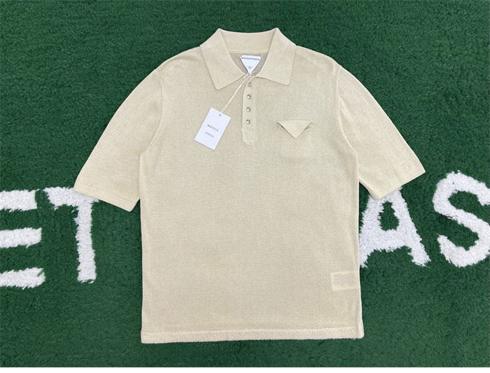 Bottega Veneta 보테가베네타 스트링슬림 라이트 린넨 폴로 셔츠 레플리카 6번 이미지 - 의류 | 세미샵 레플리카 사이트